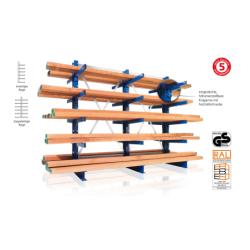 Draagarmstelling Light - 2000 x 1000 x 400 - aanbouw
