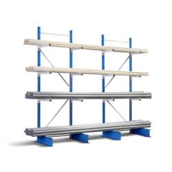 EVO Rack Budget Draagarmstelling is een betaalbare oplossing voor het horizontaal opslaan van lang materiaal.